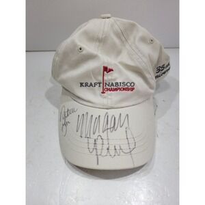 Kraft Nabisco Championship Town Talk Golf Hat Cap Men One Size White Signatured